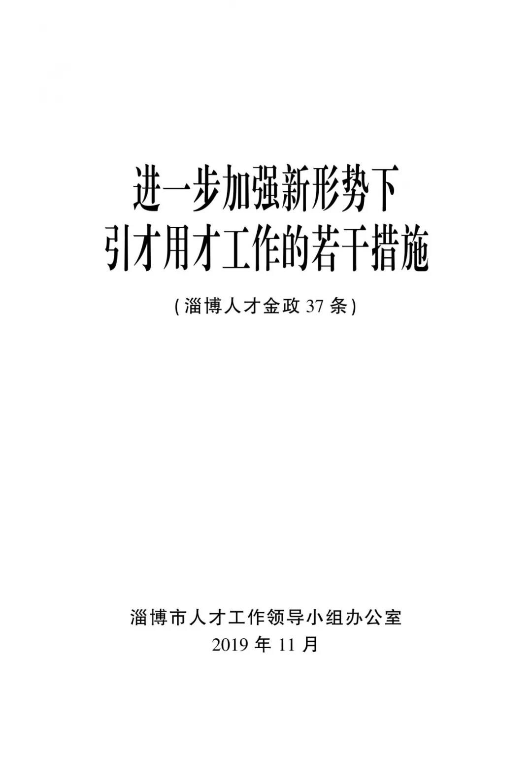 淄博人才金政小冊子，什么事，該找誰一目了然